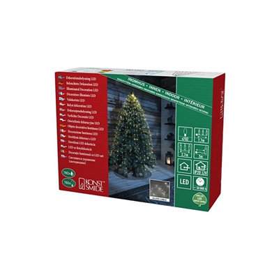 Konstsmide 6383Â â??Â 190Â catena luminosa LED'a goccia Lametta/per interni (IP20)/certificato VDE/12Â V trasformatore interno/702Â diodi a luce