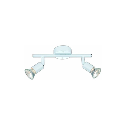 Lampada da soffitto a LED, orientabile, 2 luci, con lampadine da 3 Watt, luce bianca calda, attacco GU 10, faretto LED da soffitto - Dm Leuchten