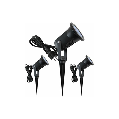 Set di 3 faretti da giardino a LED con picchetto GU10 incluso faretto LED da 5 W per esterni e giardino, IP65 - Lumare
