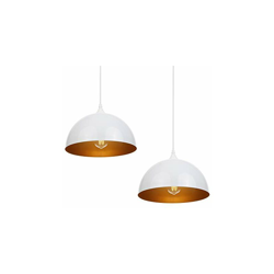 Lampadari a Sospensione Vintage Industriale Lampadario In Ferro Per Il Ristorante Dining Room Kitchen 2PCS (Bianca) - Tomshine precio