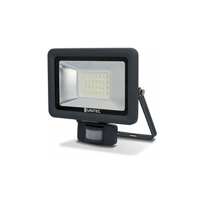 Faretto LED con sensore di movimento, 30 Watt, 2400 Lumen, IP44, antracite