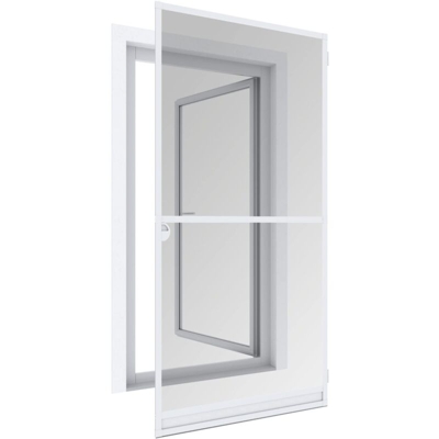 Porta Girevole Zanzariera tettoia Expert, Telaio in Alluminio per Porte, accorciabile singolarmente, 120 x 240 cm, Bianco, 03904 - Windhager