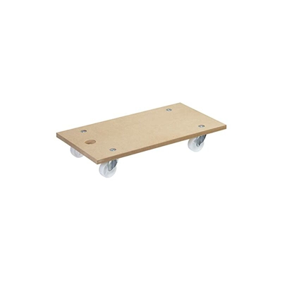 carrello da trasporto - MDF - 57,5 x 30 x 11 cm, pannelli di fibre di legno a media densitÃ 18 mm, 4 ruote di diametro Ã? 75 mm con cuscinetti a