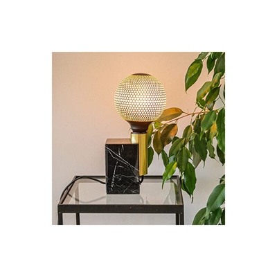 Xanlite RFDEB125GRAPHRO - Lampadina LED decorativa a filamento G125, attacco E27, 4 W Cons, 2700 K, aspetto punto nero, lampadina standard decorativa