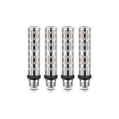Lampadina a LED E27 da 15 W, luce bianca calda, 4 lampadine E27, a risparmio energetico, luce bianca calda, 2700 K, sostituisce lampadina alogena da