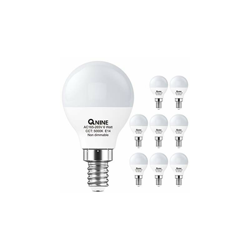 Lampadina LED E14, 6 W (sostituisce una lampadina da 50 W), luce bianca fredda (5000 K), 540 lumen, non dimmerabile, confezione da 8 - Qnine características