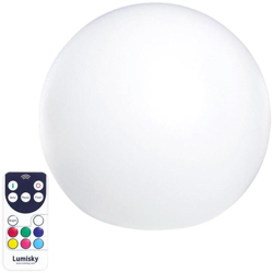 Lumisky/lumijardin - Sfera luminosa senza fili galleggiante, LED, multicolore, dimmerabile, C20, 20 cm, con telecomando e base a induzione, colore: en oferta