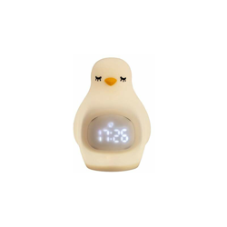 48080 Good Morning Penguin Luce Notturna con Sveglia per Bambini con Funzione Cambio di Colore, Silicone Privo di BPA Beige, Snooze 0,4W 5V 0.4 W precio