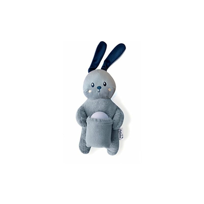 Pabobo â?? Peluche coniglio + luce notturna Nomade â?? Cofanetto regalo â?? LED a luce dolce per neonati e bambini â?? Ricaricabile â?? Blu