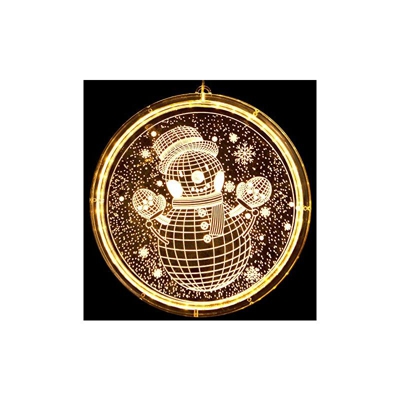 Lampada da scrivania con illusione 3D, luce notturna a LED, per bambini, Natale, compleanno, regalo, decorazione per la casa (pupazzo di neve)