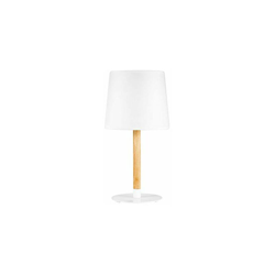 48103 Woody Cuddles Max. 20W E27 Lampada scandinava Luce da Tavolo 230V Tessuto, Bianco, Legno - Pauleen precio