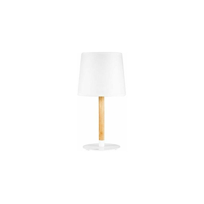 48103 Woody Cuddles Max. 20W E27 Lampada scandinava Luce da Tavolo 230V Tessuto, Bianco, Legno - Pauleen