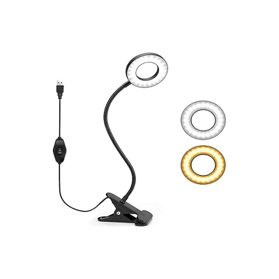 Lampada da scrivania a LED, lampada da lettura, luce fredda/calda regolabile, 2 modalitÃ , interruttore di luce naturale, flessibile, flessibile a