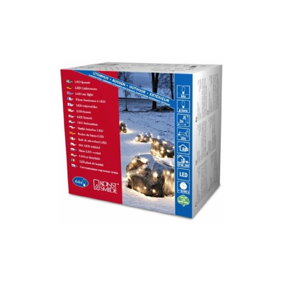 3749-200 / Rete di luci LED / 64 diodi bianco freddi / 24V trasformatore da esterno/cavo nero - Konstsmide