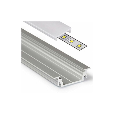 Profilo in alluminio anodizzato per strisce LED, 1 m, GROOVE14 (GR14) - Alupona