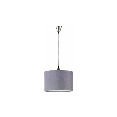 Trio Leuchten Trio 306500107 Cosinus Lampadario, Nichel Opaco, Paralume in Tessuto Grigio E27