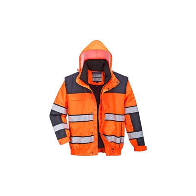 Giacca Bomber Classic ad alta visibilit? | XL - OrNa - NEUTRO (SENZA PERSONALIZZAZIONE) - Orange Navy