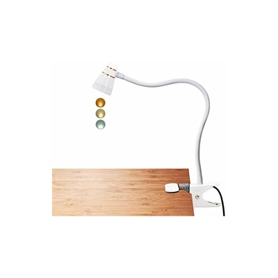 lampada da lettura, lampada da scrivania, 3 colori di temperatura regolabili, 11 luminosità , 2 m di cavo USB e adattatore AC incluso (bianco)
