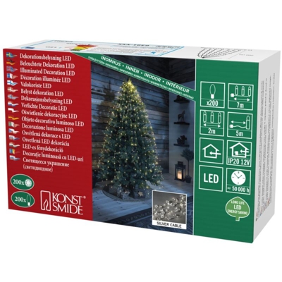 Konstsmide 6391-190 LED Diamantenlametta, plastico, Argento