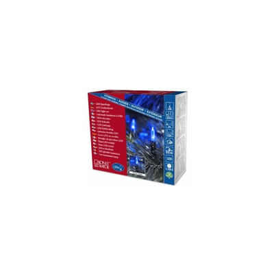 6060-400 / Catena di miniluci LED / 120 diodi blu / 24V trasformatore da esterno/cavo verde - Konstsmide