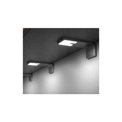 Lampada LED da incasso per cucina, 4 W, set LENA con interruttore, 145 lm, bianco neutro 4100 K, per mobili, cucina, armadio da avvitare, set da 2