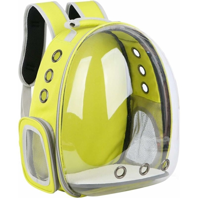 LITZEE Borsa da viaggio portatile trasparente da viaggio per animali domestici Borsa spaziale traspirante Bubble Cat Dog Carrier Zaino per lo