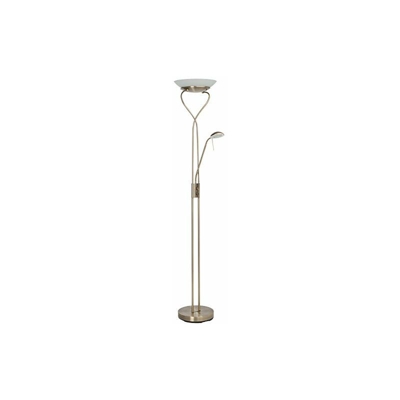 Brilliant - Lampada da soffitto con braccio lettura brillante Ollie, lampadina del LED, 1 x 18 W, 1600 lm, 3000 K, metallo e vetro, ferro/Bianco