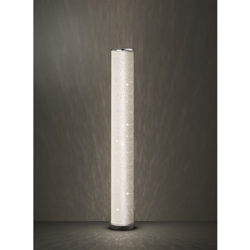 Reality Leuchten R42801001 - Lampada a stelo a LED Tico in plastica cromata, paralume in tessuto bianco, incl. LED da 8 Watt, telecomando con cambio en oferta