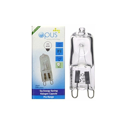 Opus 2 pin G9 Capsule 28 Watt = 40 Watt lampadine alogene