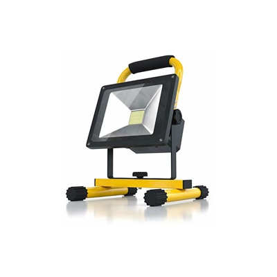 Faro da Lavoro a LED, a Batteria da 20 Watt, capacitÃ della Batteria 6600 mAh, 1600 Lumen, per Interni ed Esterni, Giallo - Brandson