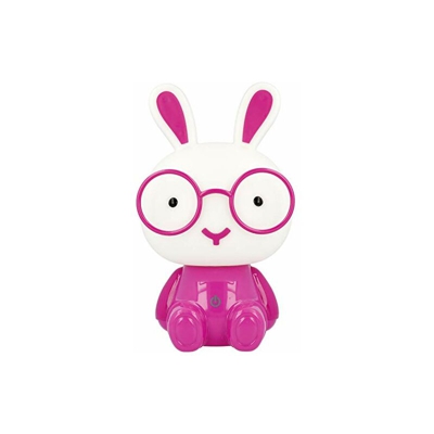 Westcott Lightbuddies E-88004 00 - Lampada notturna a LED per bambini, con batteria e cavo di ricarica USB, dimmerabile, rosa e bianco