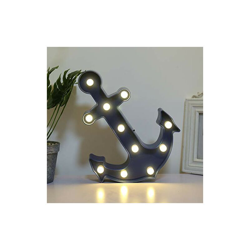 LED Marquee Segni Illuminazione Notturna Luce Camera Decorazione e Regalo (BlueAnchor) - Fuchsun en oferta