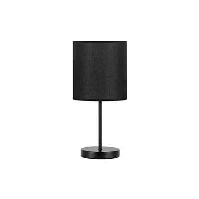 Lampada da tavolo minimalismo, lampada da comodino, paralume in tessuto sottile per camera da letto, soggiorno, semplice e pratica, colore: nero