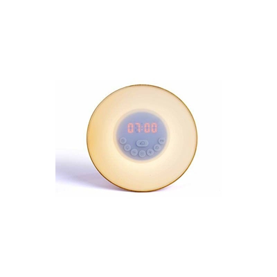 AR319 Lampada dell'orologio del simulatore di alba, 10 livelli di luminosità , 6 suoni naturali AR319 Beige - Livoo Feel Good Moments