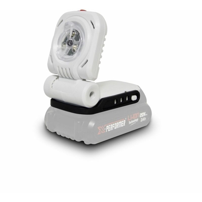 XPSPL20LI Torcia a led a batteria 20V portatile -testa girevole 300 lumen - campeggio - zona lavoro (batteria non inclusa) - X-performer