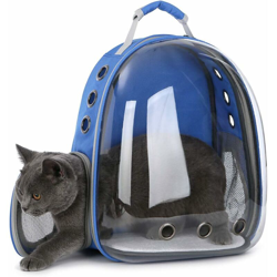 Trasportino per animali Trasparente Zaino per cani e gatti Borsa per il trasporto all'aperto Capsula traspirante Design a 180 gradi per animali características