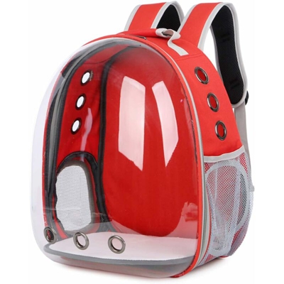 Trasportino per animali Trasparente Zaino per cani e gatti Borsa per il trasporto all'aperto Capsula traspirante Design a 180 gradi per animali