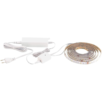 EGLO Access striscia LED 2 m STRIPE-A, striscia LED autoadesiva e accorciabile in plastica bianca con telecomando, cambio temperatura colore (caldo,