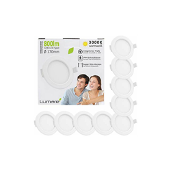 faretto da incasso a LED, 12 W, 800 lm, 230 V, IP44, ultra piatto, set da 9 pezzi, per soggiorno, bagno, 26 mm, profonditÃ di montaggio Mini Slim, precio
