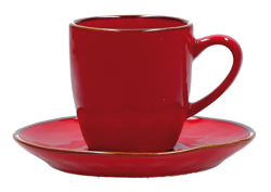 Tazza Caffe Con Piattino 90Cc Linea Concerto Rosso Fuoco precio