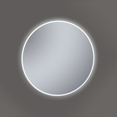 Saser LED 60 cm Ã? Specchio da bagno con luce, vetro, argento, 60 x 60 x 2,5 cm - Kristaled