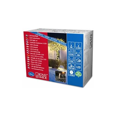 Konstsmide, Minilucciole LED, Bianco (Warm WeiÃ/Transparent), 40 diodi