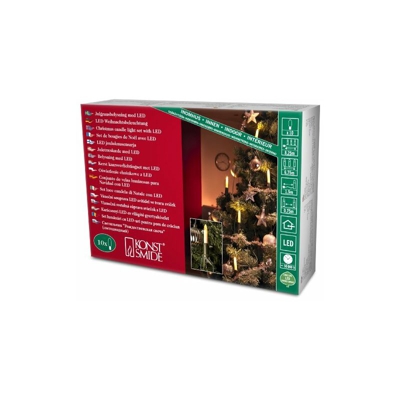 1068-010 Catena luminosa per albero, a LED, 10 diodi a luce bianca calda, 230 V, 1 W, per interni - Konstsmide