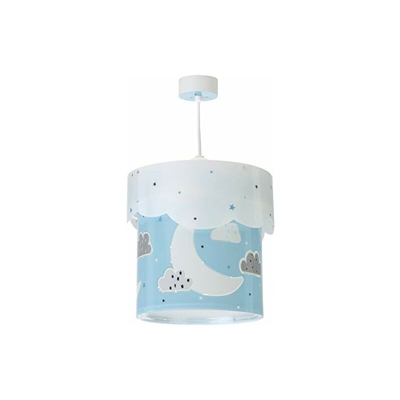 Dalber Moon - Lampada da soffitto per bambini, motivo: luna e stelle, 60 W, colore: blu