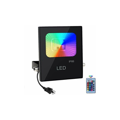 Faretto LED RGB Esterno Proiettore Faro,Impermeabile IP66,Faretto Giardino Smartphone Android e IOS Controllato da Bluetooth APP-16 milioni