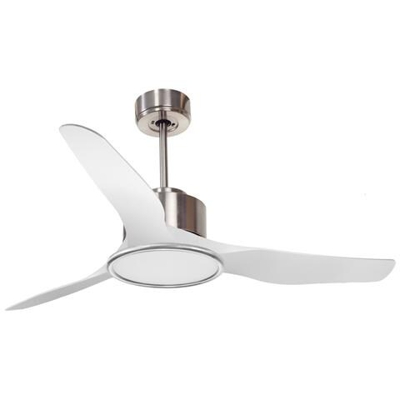 Ventilatore Da Soffitto Super Destratificatore, Modulo, 127cm, Bianco / cromo, Dc, Iper Silenzioso, +luce, Klassfan