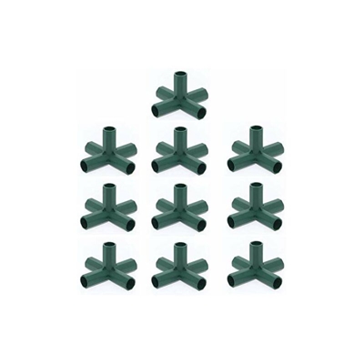 Sanmum - 10 connettori per canne rivestite in plastica per strutture da giardino/supporta gabbie, gabbie per frutta, reti per recinzioni, connettori
