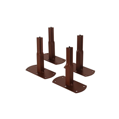 Louis Mulino Pack di 4Â Piedi Tubo Quadrato A Vite Ferro Anticato 13Â x 6Â x 14Â cm 3516