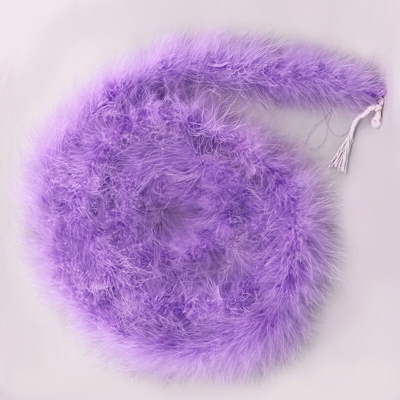 Perle Rareit - Fluffy Feather Boa Decorazione fatta a mano 2m Long - viola chiaro