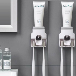 Perle Rareit - Distributore del supporto del dentifricio della spazzola dei denti del denti di 2pcs, supporto a parete, set di accessori da bagno en oferta